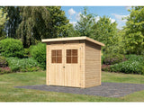 Karibu Gartenhaus Glücksburg 2 natur 19 mm