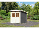 Karibu Gartenhaus Glücksburg 3 terragrau 19 mm