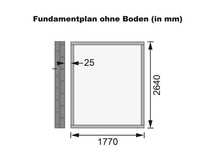 Karibu Gartenhaus Wandlitz 3 terragrau 19 mm