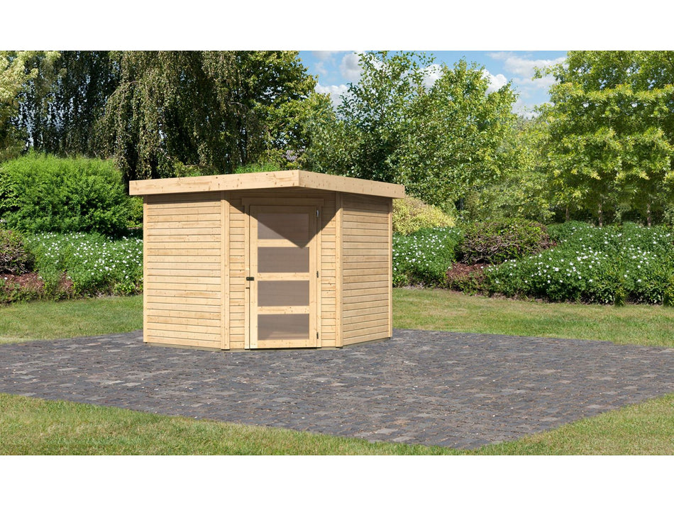 Karibu Gartenhaus Schwandorf 5 natur 19 mm