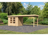 Karibu Gartenhaus Askola 3 mit Anbaudach 2,75 Meter