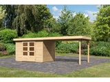 Karibu Gartenhaus Askola 4 mit Anbaudach 2,75 Meter