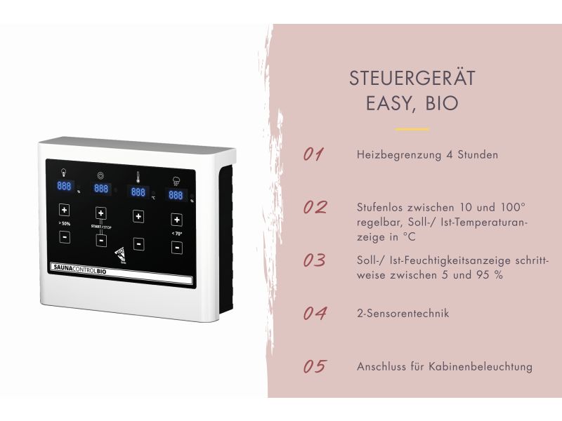 Karibu Steuerung Easy Bio  für Bio-Kombi Saunaöfen mit 9 kW