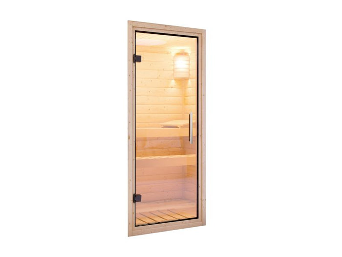 Karibu Saunatür Classic klarglas für 68 mm Wandstärke