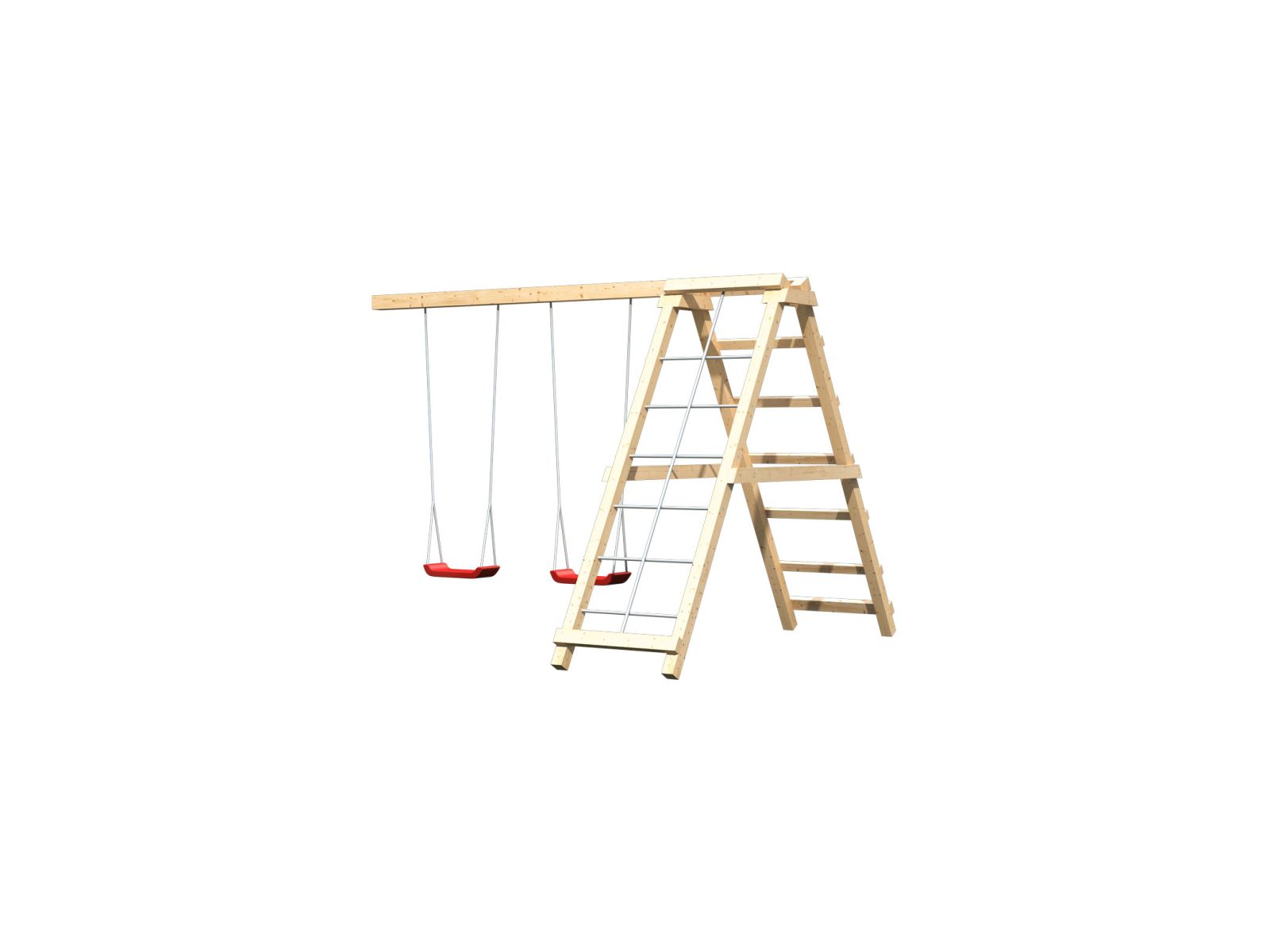 Karibu Doppelschaukelanbau inkl. Klettergerüst