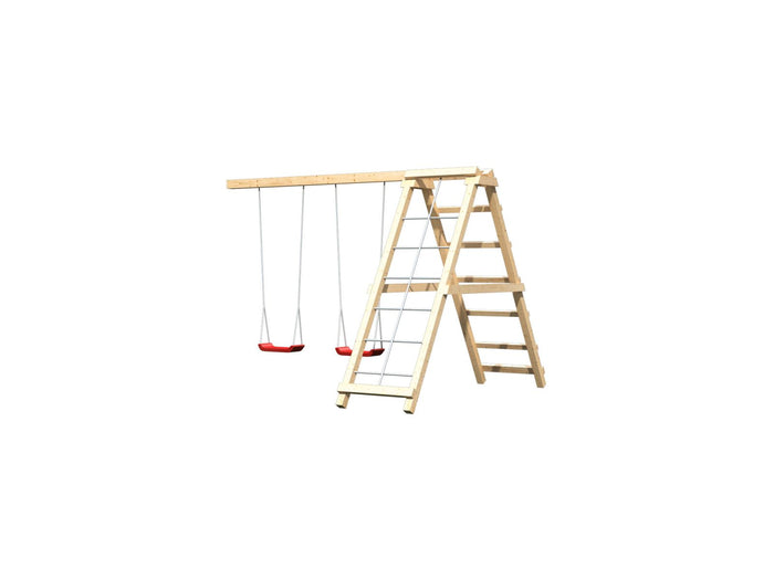 Karibu Doppelschaukelanbau inkl. Klettergerüst