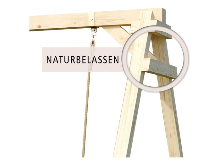 Karibu Doppelschaukelanbau inkl. Klettergerüst