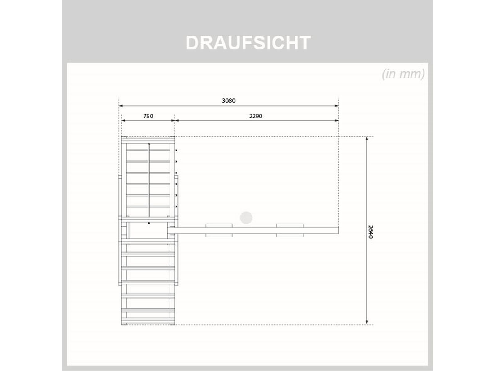 Karibu Doppelschaukelanbau inkl. Klettergerüst