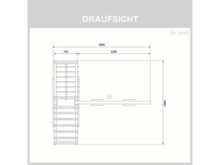 Karibu Doppelschaukelanbau inkl. Klettergerüst