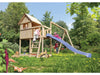 Karibu Stelzenhaus Frieda + Rutsche blau + Doppelschaukel