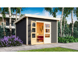 Karibu Gartenhaus Northeim 3 in terragrau 38 mm