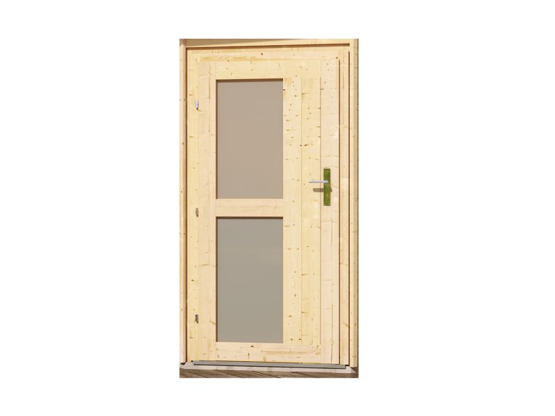 Karibu Türpaket Außensauna Milchglasoptik 40 mm Saunahäuser