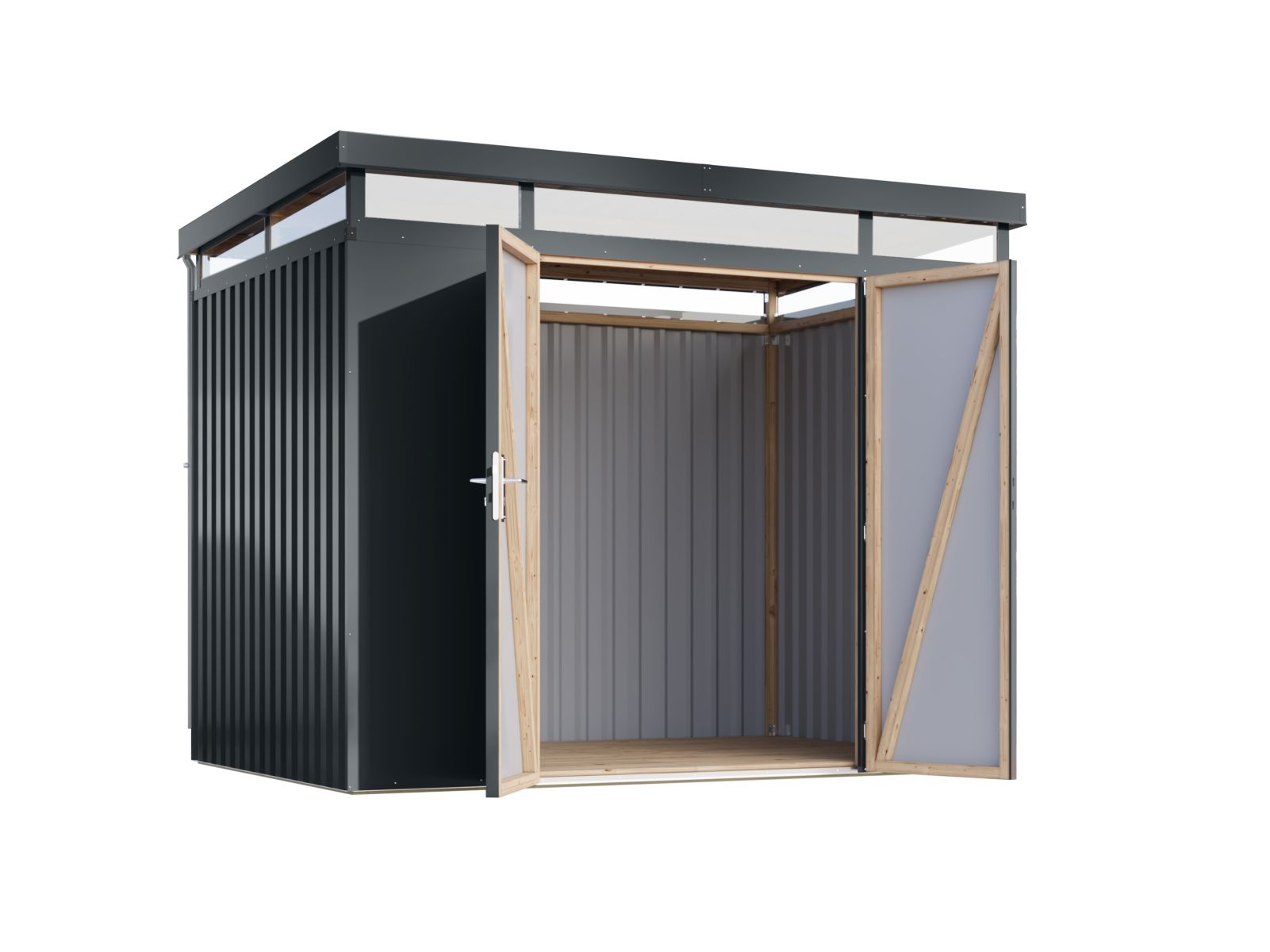 Karibu Metallhaus Aurum 3 in Anthrazit