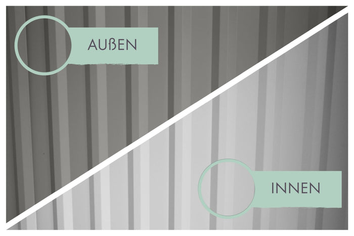 Karibu Metallgerätehaus Iridium 2,5 in Graualuminium, inkl. Anbaudach 2m