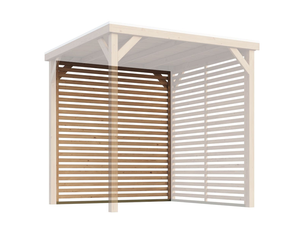Karibu Cubeco Pavillon Lamellenwand natur