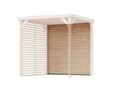 Karibu Cubeco Pavillon Seitenwand/Rückwand geschlossen, natur