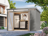Karibu Metallgerätehaus Iridium 3 in Graualuminium