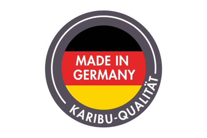 Karibu Saunahaus Caapi 3, terragrau, ohne Ofen - inkl. Klarglastür und Fußboden