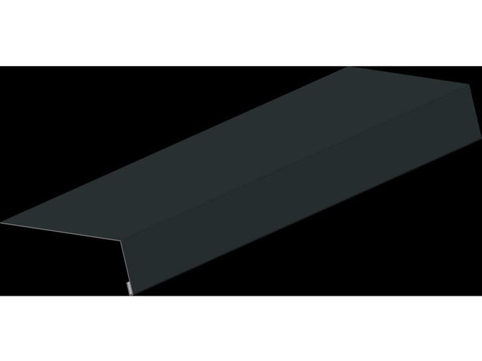 Aluminium Rinneneinhang 200 cm, Typ 8 für Dachtraufe/Dachrinne anthrazit-grau - 1 Stück