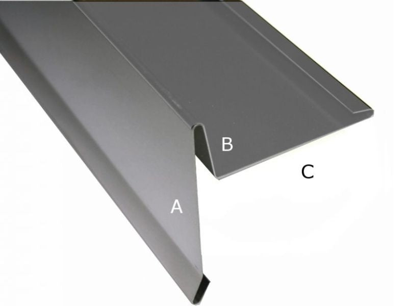 Aluminium Winkelprofil 200 cm Ortblech mit Wasserpfalz 7 Stück