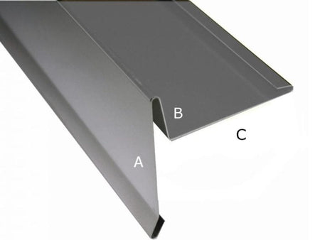 Aluminium Winkelprofil 200 cm Ortblech mit Wasserpfalz 11 Stück - Art. Nr. 605611A Typ 3B
