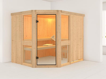 Amelia 3 - Karibu Sauna ohne Ofen - ohne Dachkranz -