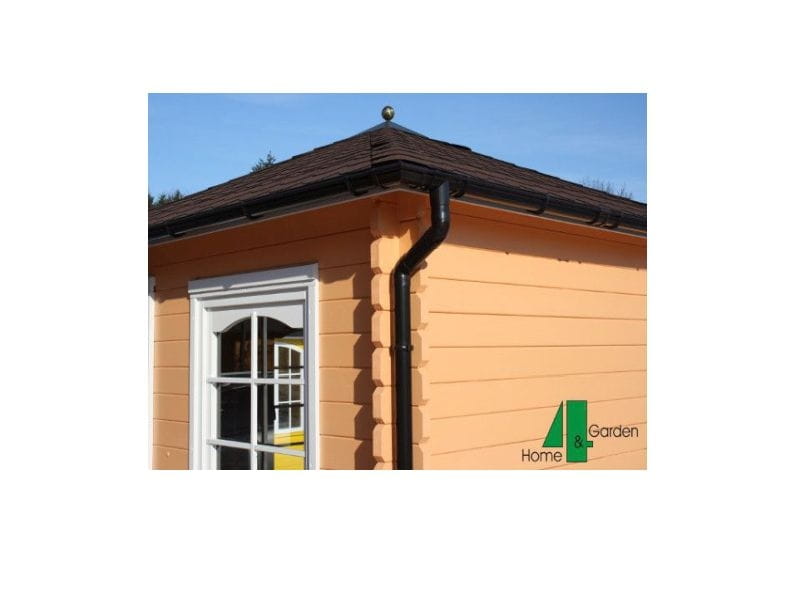 Dachrinnen Set 482Ax für RG 80, braun 6 x 300 cm, 6-Eck-Dach