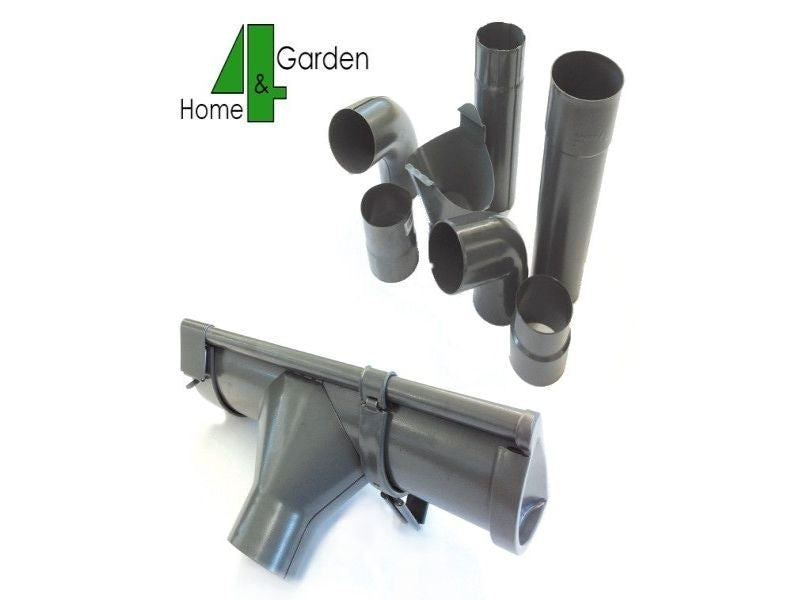 Dachrinnen Set RG 100 dunkelgrau 4 x 400 cm Walmdächer