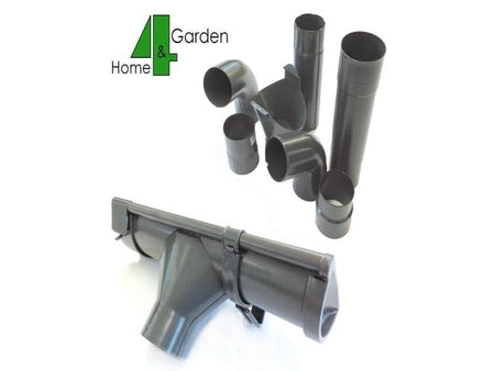 Dachrinnen Set RG 100 dunkelgrau 5 x 700 cm Walmdächer