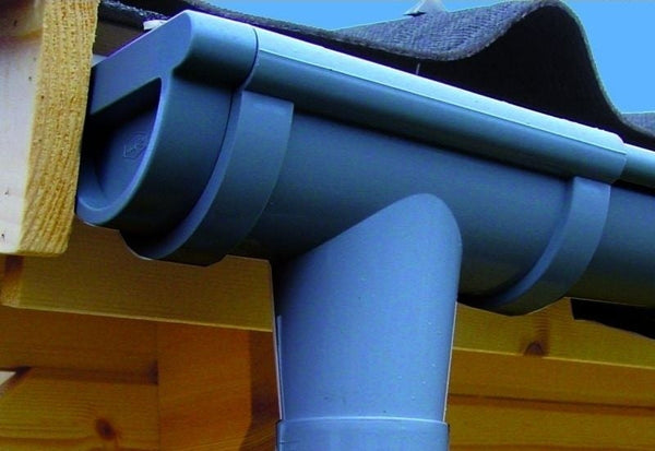 Dachrinnen Set RG 80 anthrazit 350 cm zweiseitig