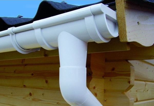 Dachrinnen Set RG 80 weiß 250 cm Pultdach