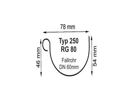 Dachrinnen Set RG 80 weiß 300cm Satteldachverlängerung