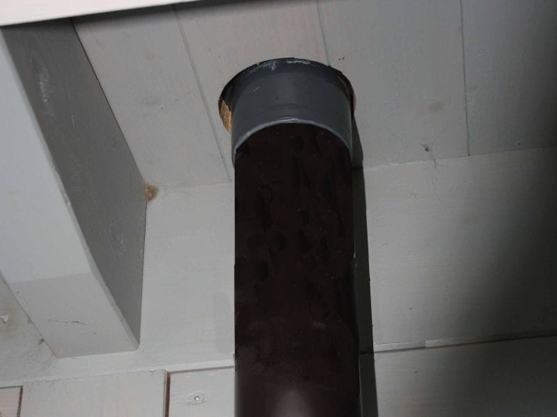 Fallrohrset F1 mit Einlaufstutzen anthrazit DN60, Dachhöhe bis 250 cm