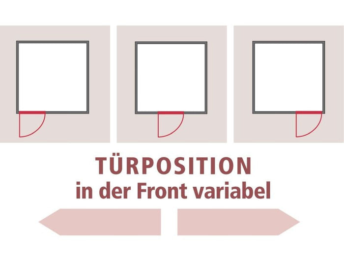 Fanja - Karibu Sauna Plug & Play ohne Ofen - mit Dachkranz - Klarglas Ganzglastür