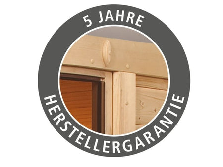 Fiona 3 - Karibu Sauna inkl. 9-kW-Bioofen - ohne Dachkranz -