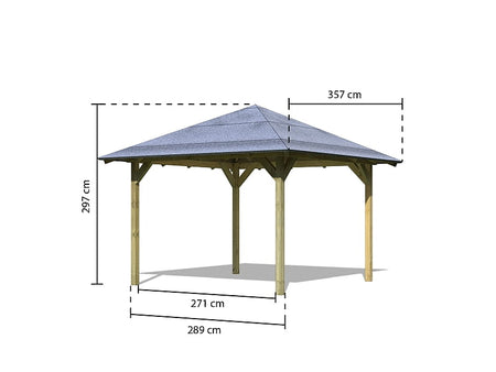 Karibu 4-Eck Pavillon Eco Cordoba