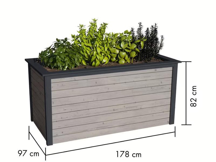 Karibu Aktionshochbeet Style, wassergrau 19 mm