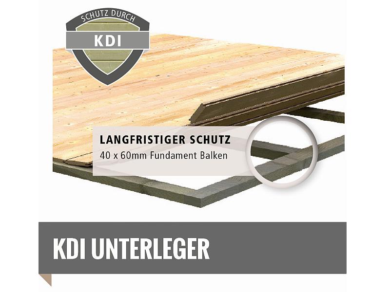 Karibu Blockbohlengarage 28 mm natur