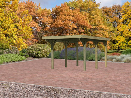 Karibu Carport Classic Einzel 1 ohne Einfahrtsbogen kdi