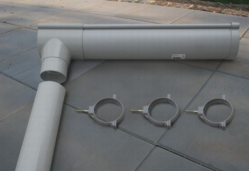 Karibu Dachrinnenpaket für Cubus grau
