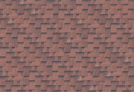 Karibu Dachschindeln Asymetrisch rot geflammt 10 Pakete