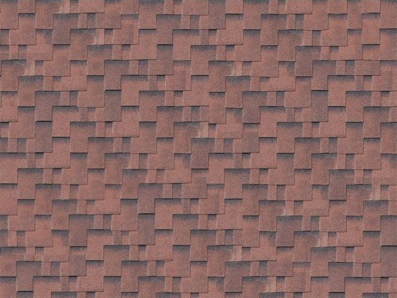 Karibu Dachschindeln Asymetrisch rot geflammt 10  Pakete