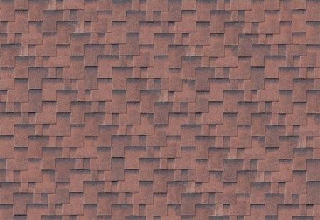 Karibu Dachschindeln Asymetrisch rot geflammt 11 Pakete