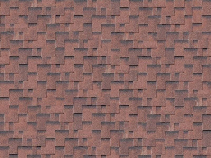 Karibu Dachschindeln Asymetrisch rot geflammt 15  Pakete