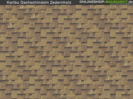 Karibu Dachschindeln Asymetrisch Zedernholz 11 Pakete