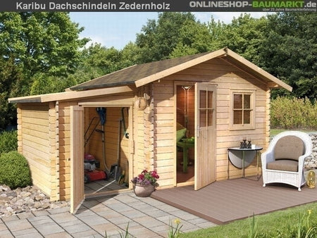 Karibu Dachschindeln Asymetrisch Zedernholz 14 Pakete