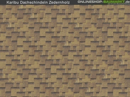Karibu Dachschindeln Asymetrisch Zedernholz 16 Pakete