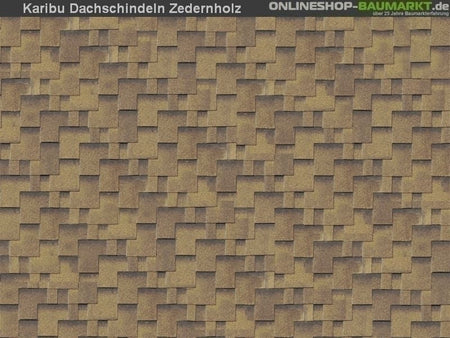 Karibu Dachschindeln Asymetrisch Zedernholz 16 Pakete