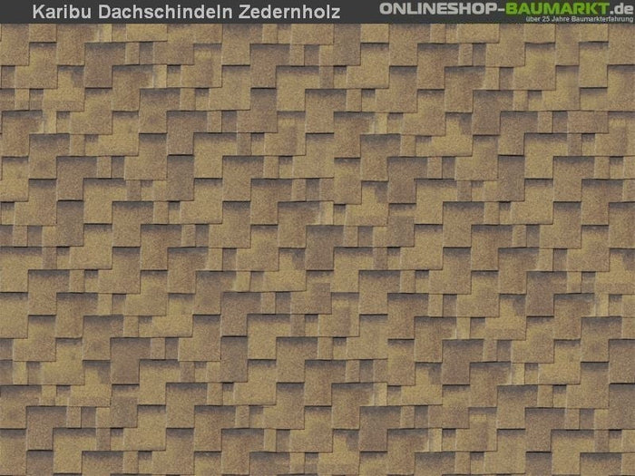Karibu Dachschindeln Asymetrisch Zedernholz 2 Pakete