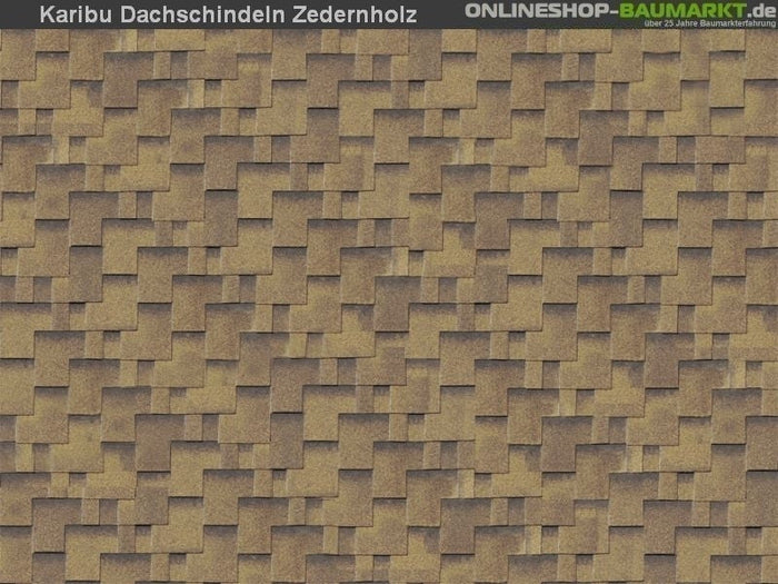Karibu Dachschindeln Asymetrisch Zedernholz 2 Pakete